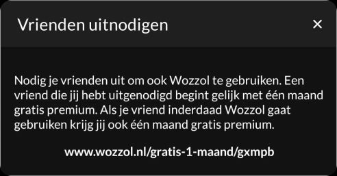 Wozzol nieuws - vrienden uitnodigen