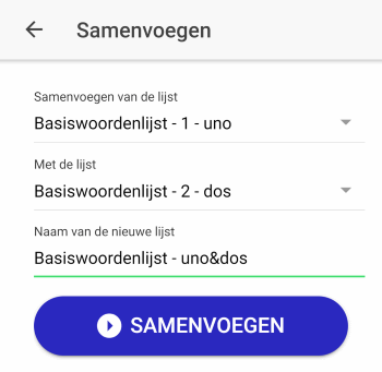 Woordenlijsten samenvoegen