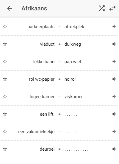 Woordenlijsten nederlands op Wozzol